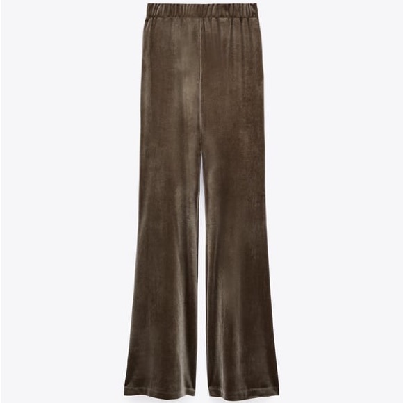 ZARA Flared brown pants / leggings - Picture 7 of 7